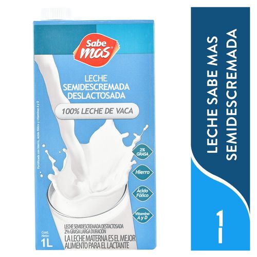 Leche Deslactosada Sabemas Ultrapasteurizada y Homogenizada - 1000ml