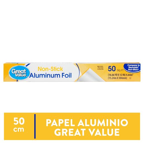 Papel Aluminio Great Value 50 pies