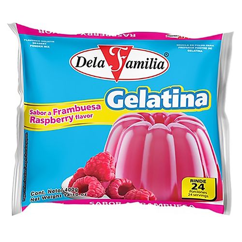 Gelatina Frambuesa De La Familia 400g