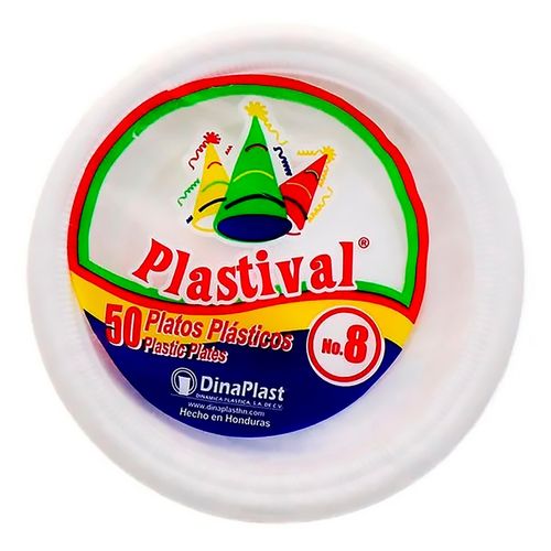 Plato Desechable Pastival No 8 50 Ea