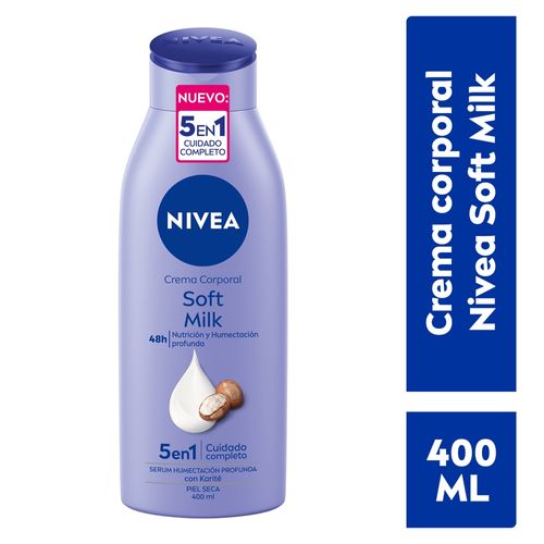 Crema Corporal Nivea humectante Soft Milk -400 ml