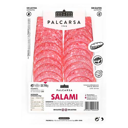 Salami Extra Lonchas Palcarsa Ea 80gr