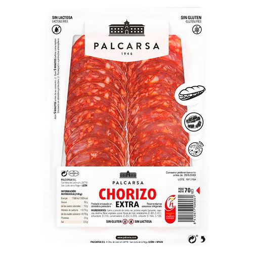 Chorizo Extra Lonchas Palcarsa Ea 80gr