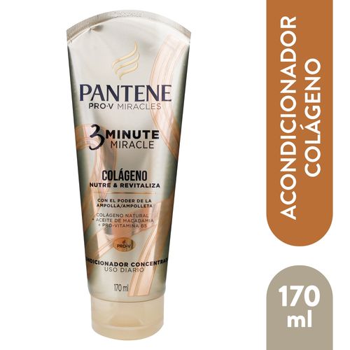 Acondicionador Pantene Pro-V 3 Minute Miracle Colágeno Nutre & Revitaliza Concentrado 170 ml