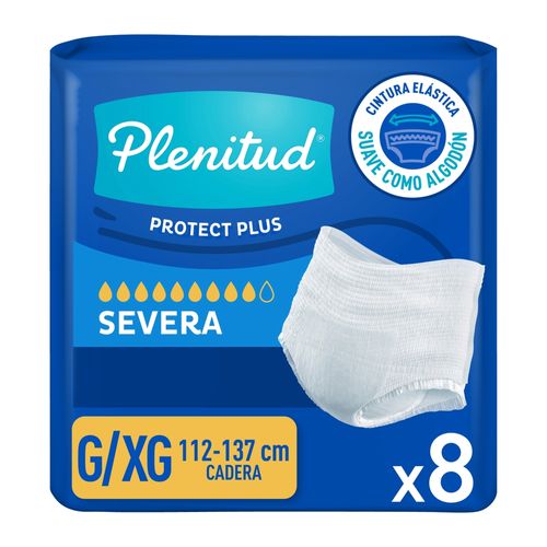 Ropa Interior Desechable Adulto Plenitud Protect Plus G/XG -8 Uds