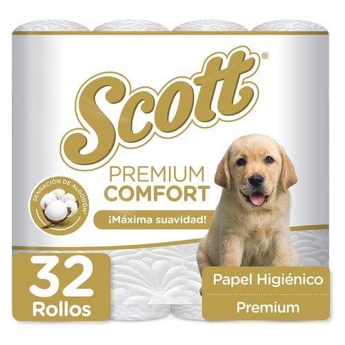 Papel Higiénico Scott Premium Comfort Triple Hoja - 32 Rollos