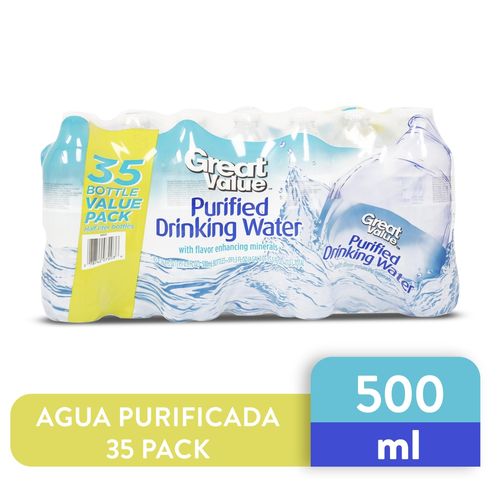 Agua Purificada Great Value 35 Pack - 500ml