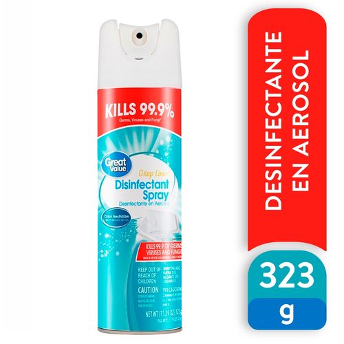 Desinfectante Great Value En Aerosol Aroma Crisp Linen - 323 g