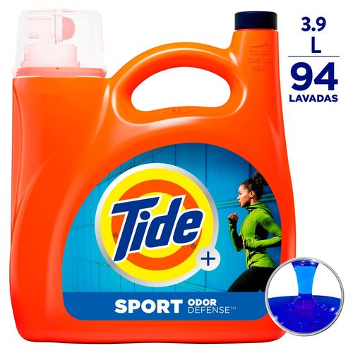 Detergente Líquido Tide Sport para Ropa Deportiva 94 Lavadas - 3,9 L