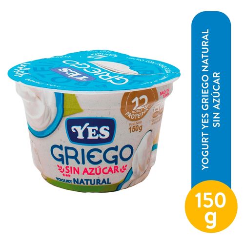 Yogurt Yes Griego Natural Sin Azucar - 150 gr