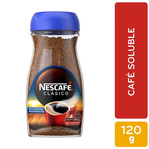 Café Instantáneo Nescafé Clásico Descafeinado Frasco - 120 g