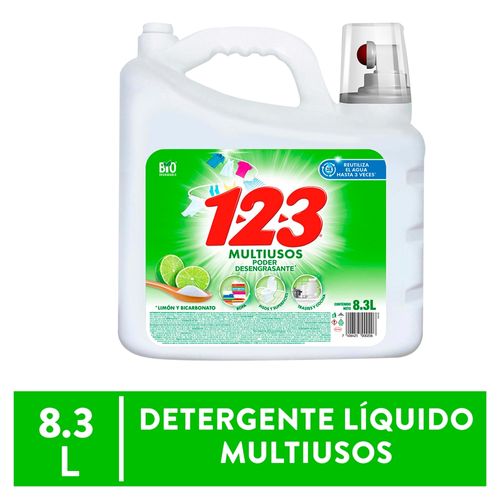 Detergente Liquido 123 Limon 8300Ml