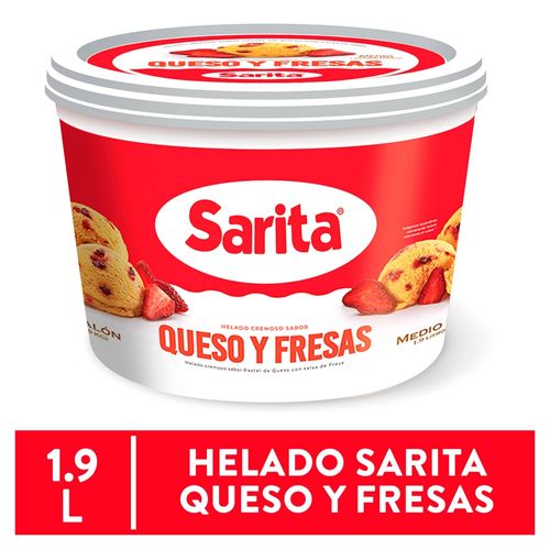 Helado Sarita Queso Fresa- Medio Galon