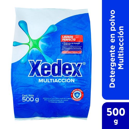 Detergente Xedex En Polvo Multiaccion Limpiador Activo- 500gr