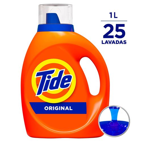 Detergente Líquido Tide  Original Ropa Blanca y Color 25 Lavadas - 1 L