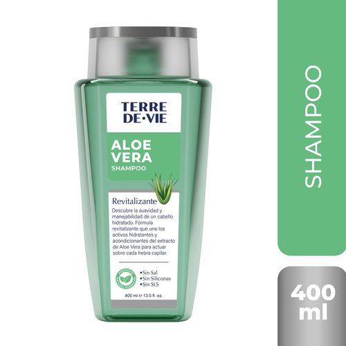 Shampoo Aloe Vera Terre De Vie Revitalizante Formulaciones Sofisticadas- 400 ml