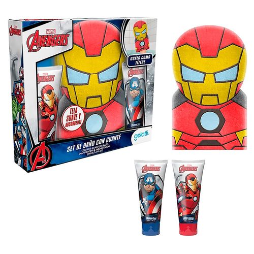 Set De Bano Con Guante Iron Man 200ml