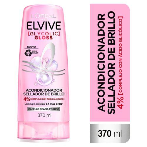 Acondicionador Elvive L'Oreal Paris Glycolic Gloss - 370 ml