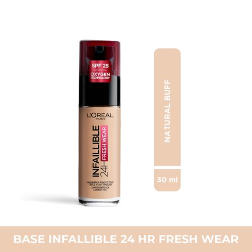 Base Infallible  L´Oréal Paris 24H Fresh Wear Tono Natural Buff -30 ml