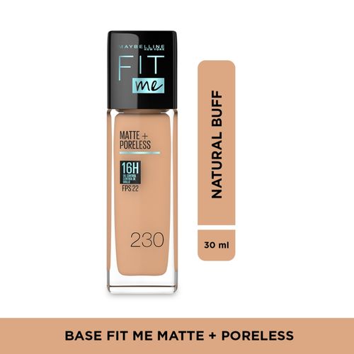 Base Líquida Maybelline Fit Me Mate Y Antiporos Natural Bu 230 - 1oz