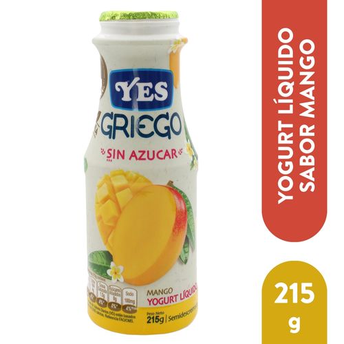 Yogurt Yes Griego Liq Mango S Azuc 200Gr