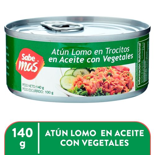 Atún Sabemas Trocitos En Aceite Con Vegetales - 100gr