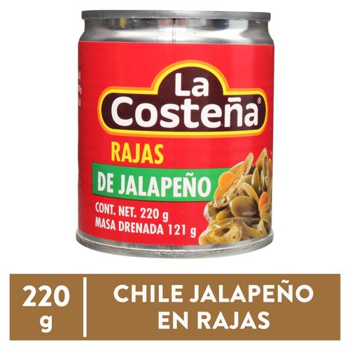 Chile La Costeña Jalapeño En Rajas - 121gr