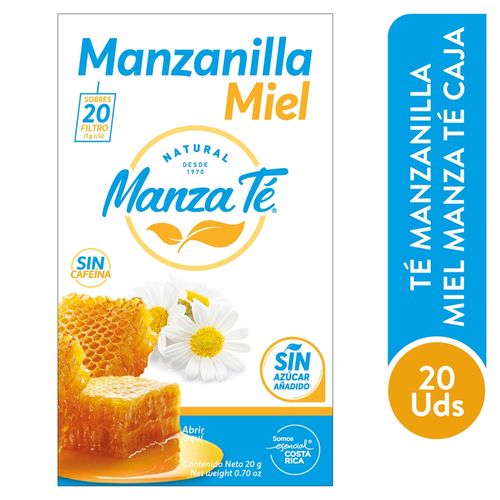Te Manzanilla Miel Manzate Caja 20 Unidades - 20gr