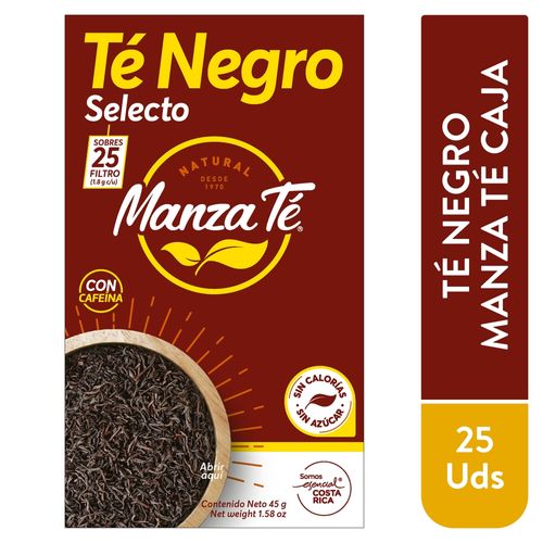 Te Negro Manzate 25 Unidades 45gr