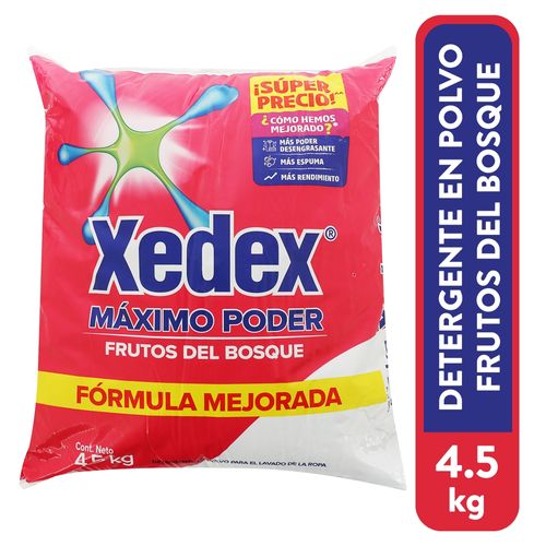 Detergente Xedex Max Poder Frutos 4500Gr