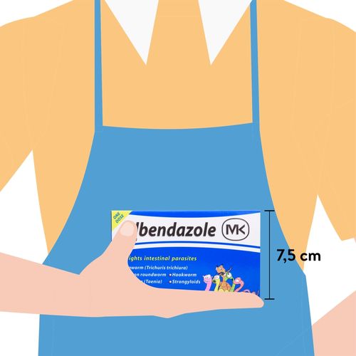 Desparasitante Albendazol Mk 200mg-2 Tabletas