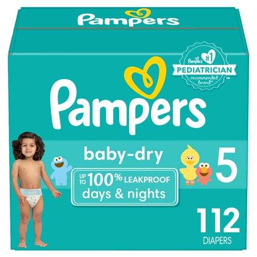 Pañales Pampers Baby Dry Talla 5 - 112 uds