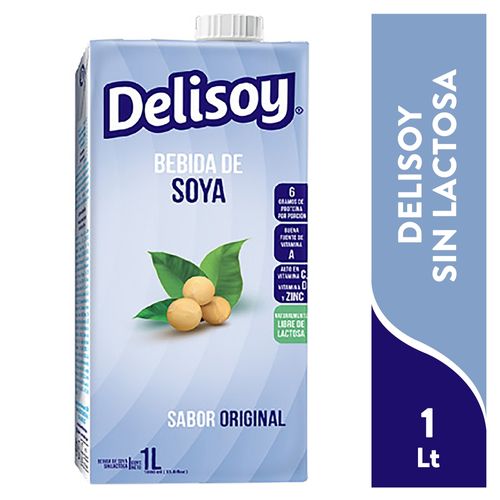 Bebida Delisoya UHT Soya Sin Lactosa Original 1000ml