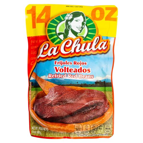 La Chula Frijoles Rojos Volteados  14 Oz