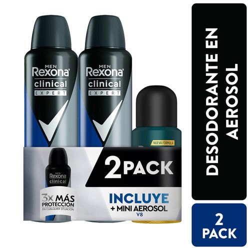 Desodorante Rexona Men Clinical 2Pack Mas Mini 358ml