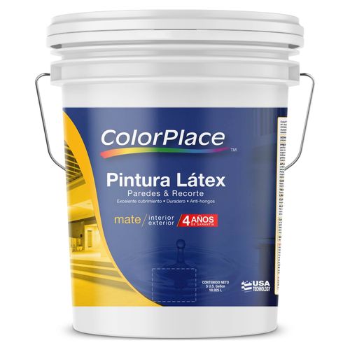 Pintura Látex ColorPlace Mate Base Deep. 4 Años De Garantía - Cubeta