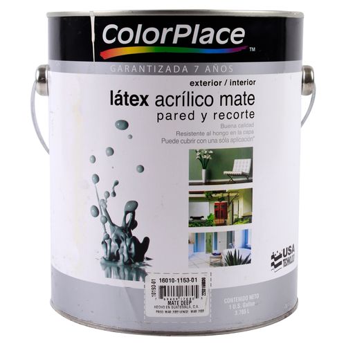 Pintura Látex Colorplace Acrílico Mate Deep. 7 Años De Garantía - 1 Galón