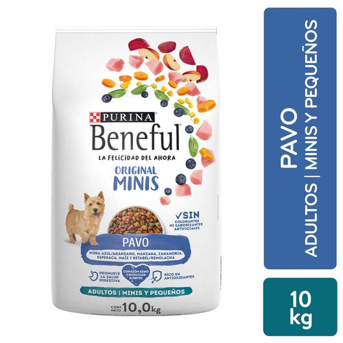 Alimento Perro Adulto Purina Beneful Original Minis Pavo, Minis Y Pequeños 10kg