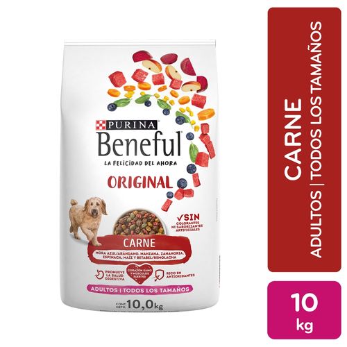 Alimento Perro Adulto Purina Beneful Original Carne, Todos Los Tamaños 10kg