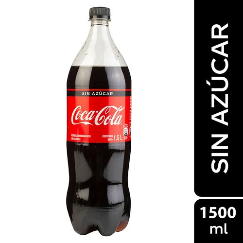 Gaseosa Coca Cola sin azúcar - 1.5 L