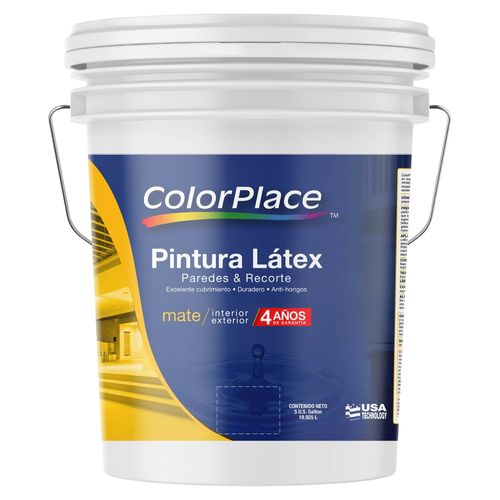 Pintura Látex ColorPlace Mate Base Pastel . 4 Años De Garantía - Cubeta