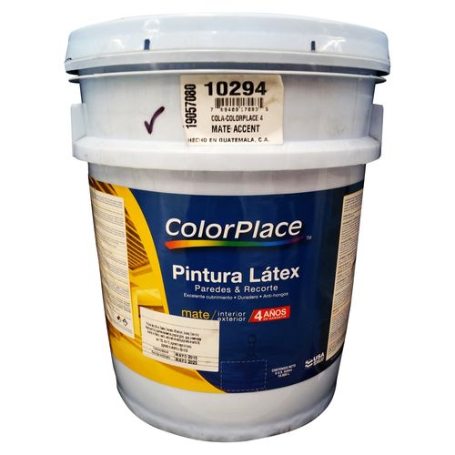 Pintura Látex ColorPlace Mate Base Acce. 4 Años De Garantía - Cubeta