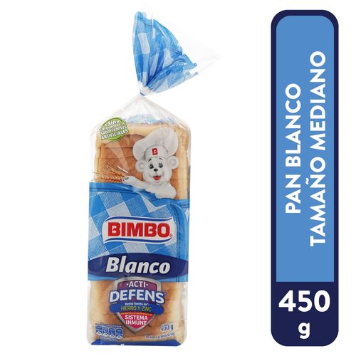 Pan  Bimbo Sandwich Blanco Mediano - 450gr