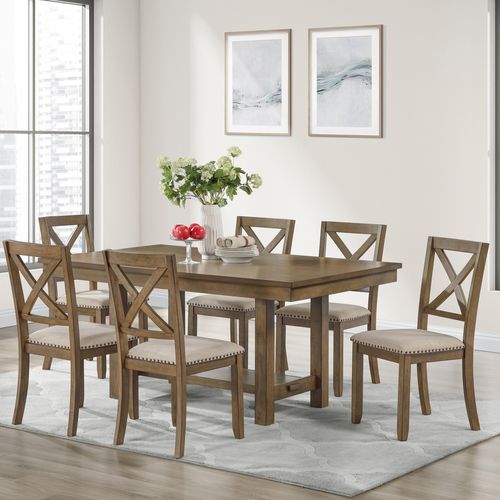 Juego comedor Home Trends color café claro - 7 pzas