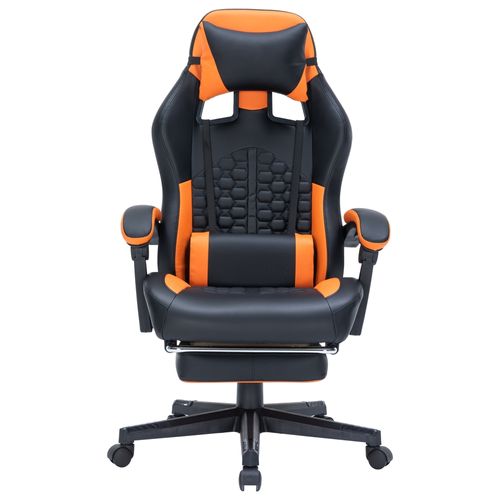 Silla gamer Home Trends color negro con naranja