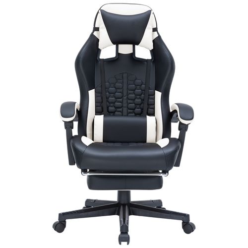 Silla gamer Home Trends color negro con blanco