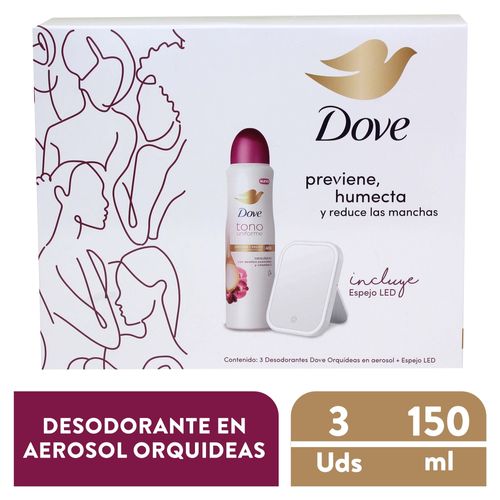 Pack Dove Deo Orqui Con Espejo Led 450ml