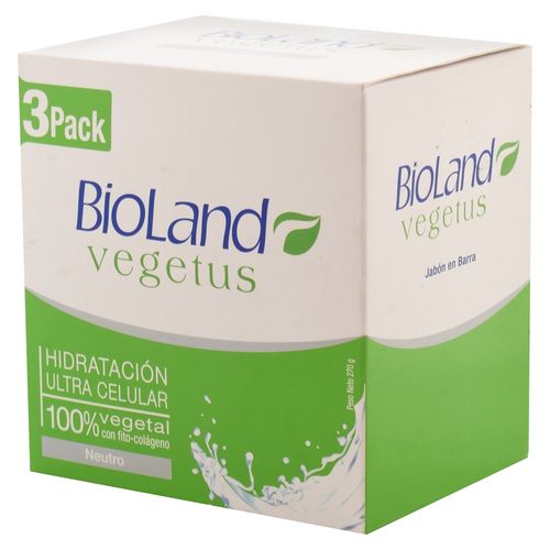 Jabon Tocador Bioland Neutro 3pack 270gr