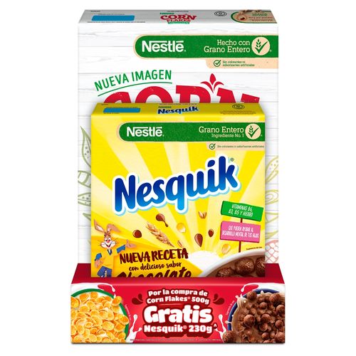 Pack Corn Flakes Mas Nesquik 730gr