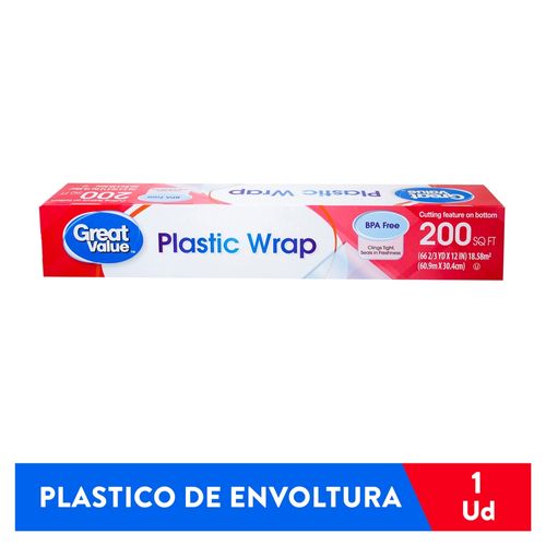 Rollo Plastico Great Value Para Envolver Alimento - 200P